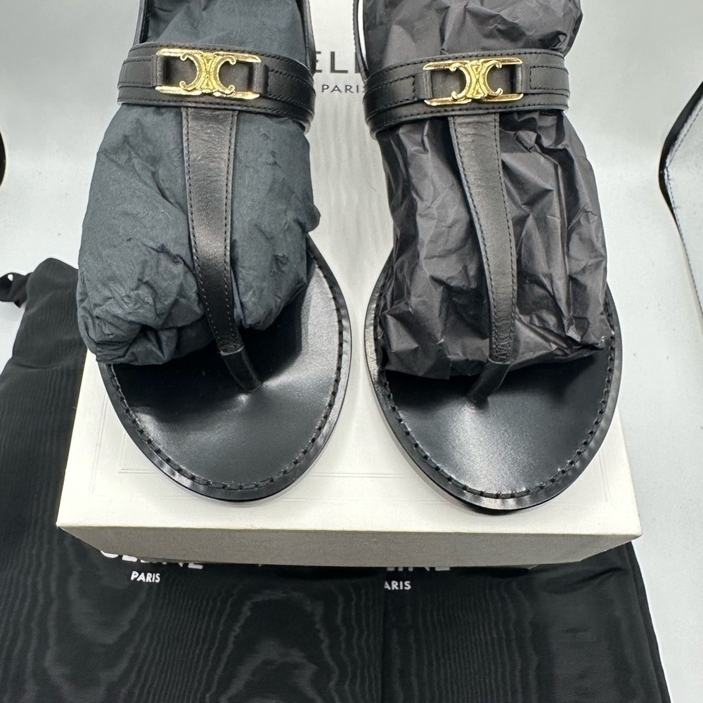 Celine triomphe sandals black - Picture 7 of 7